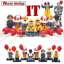 Строительные блоки 8 шт./лот новые Pennywise Беверли Джордж модель клоуна детские кирпичи подарки игрушка для детей