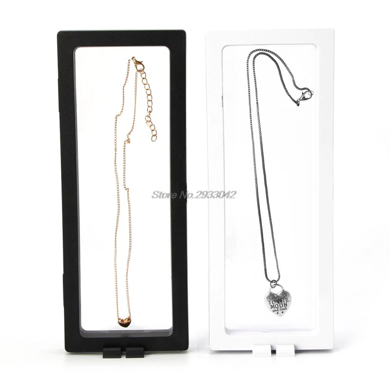 

1pcs white Acrylic Jewelry Suspended Display Holder Case With Base 23*9*2CM -W128