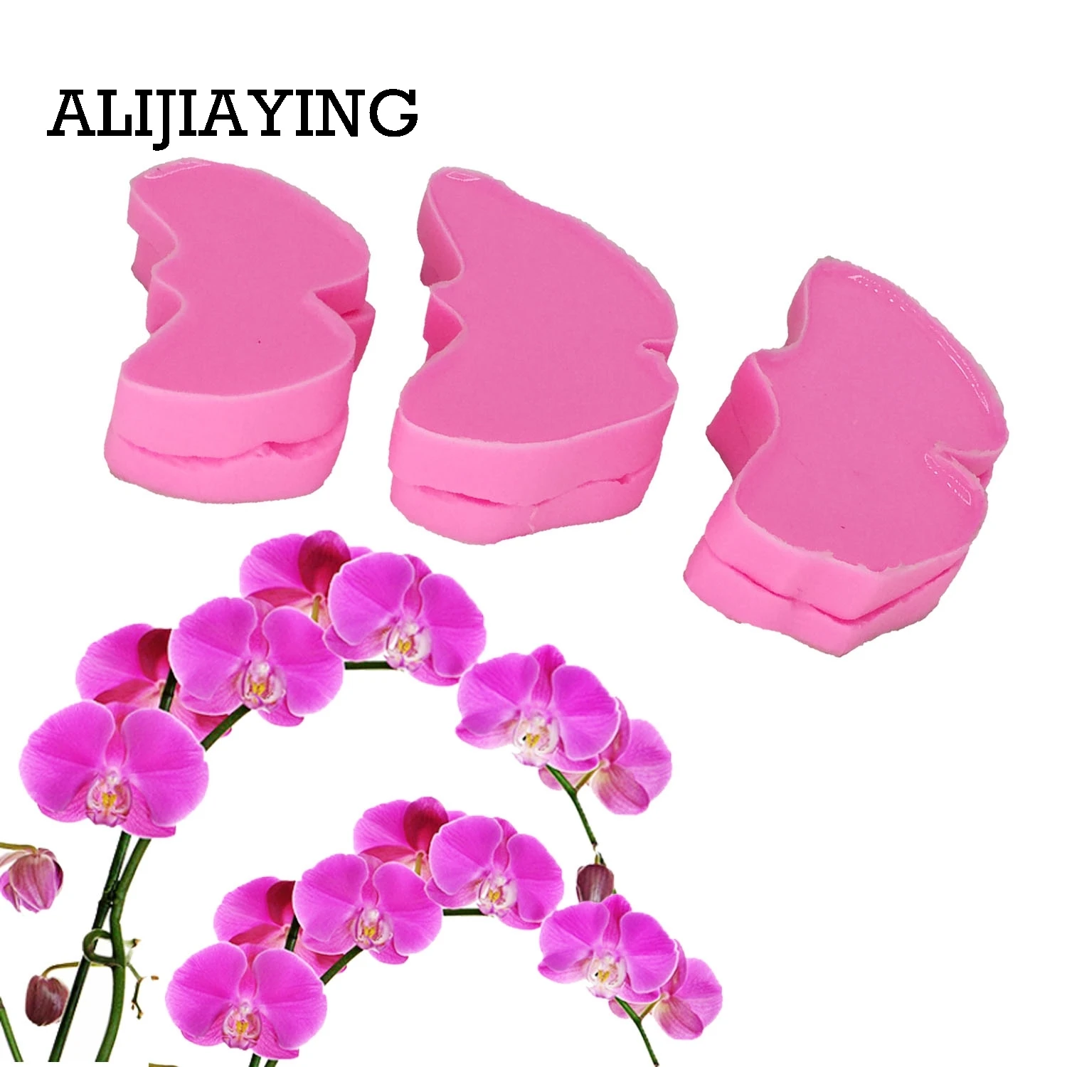 

M1257 6pcs/set Phalaenopsis petal Silicone mold Fondant Mould flower Cake Decorating Tool Chocolate, Sugarcraft ,Kitchen Gadget