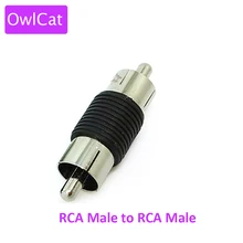 OwlCat 1 шт. прямой AV RCA штекер RCA Мужской кабель Разъем для видеонаблюдения IP Camea Аудио Микрофон подключение