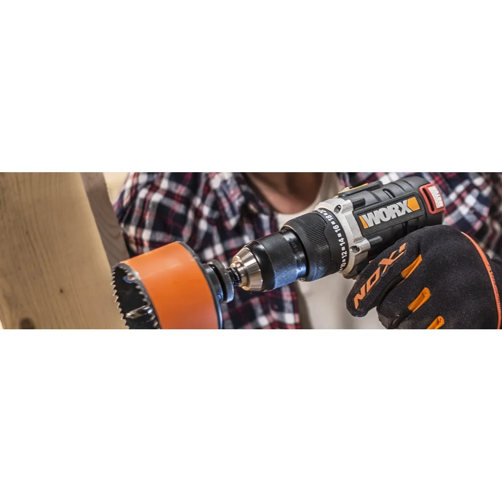 Дрель шуруповерт аккумуляторная WORX BL WX175 20В бесщеточная 2Ач x2 кейс|Электрические