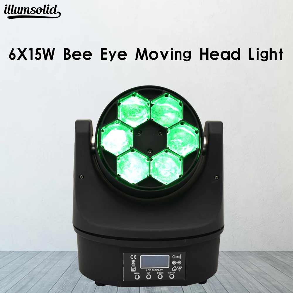 

Bee Eye DMX Beam 6x15w moving head light rotation 4in1 RGBW Stage effect light