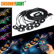 CNSUNNYLIGHT лодка Yacht Deck RGB светодиодные горные фонари подводный Bluetooth контроллер многоцветный светодиодный комплект для корабля Музыка Звук мигалка