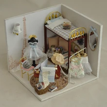 Handmade Doll House Furniture Miniatura Diy Doll Houses Miniature Dollhouse Wooden Toys For Children Birthday Gift Craft TW19