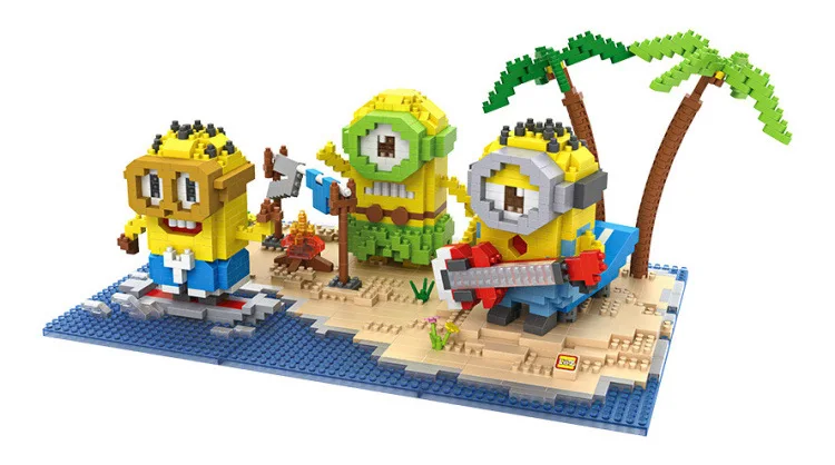 LOZ Микро Блоки Миньоны Nanoblocks Супер наборы Миньон DIY Строительство Игрушки Juguetes