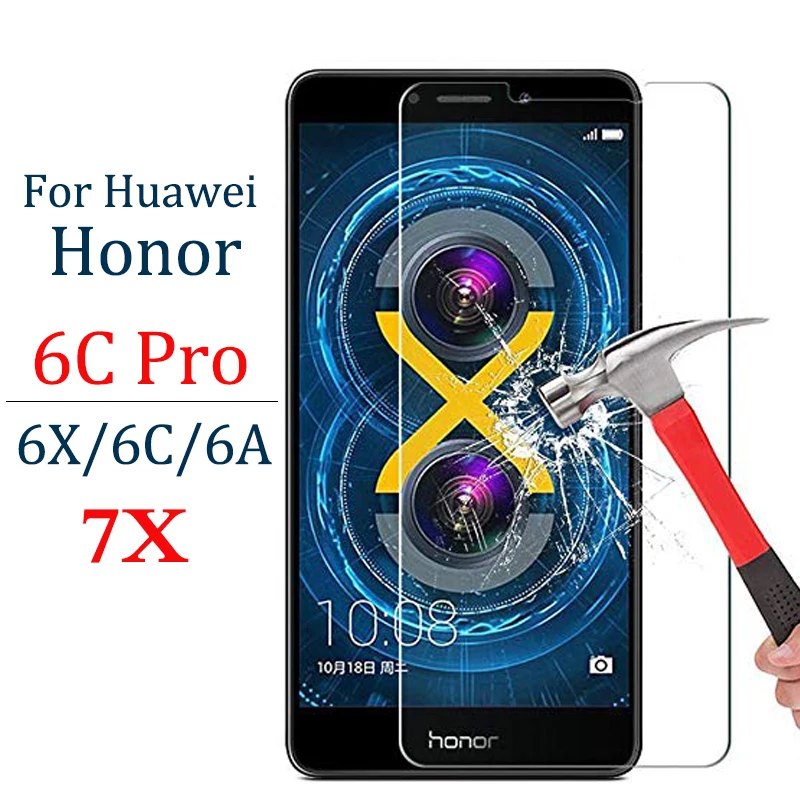Защитное стекло для Huawei Honor 7x 6a 6x 6c Pro закаленное защита экрана на x7 a6 c6 x6 6 a c x 6cpro