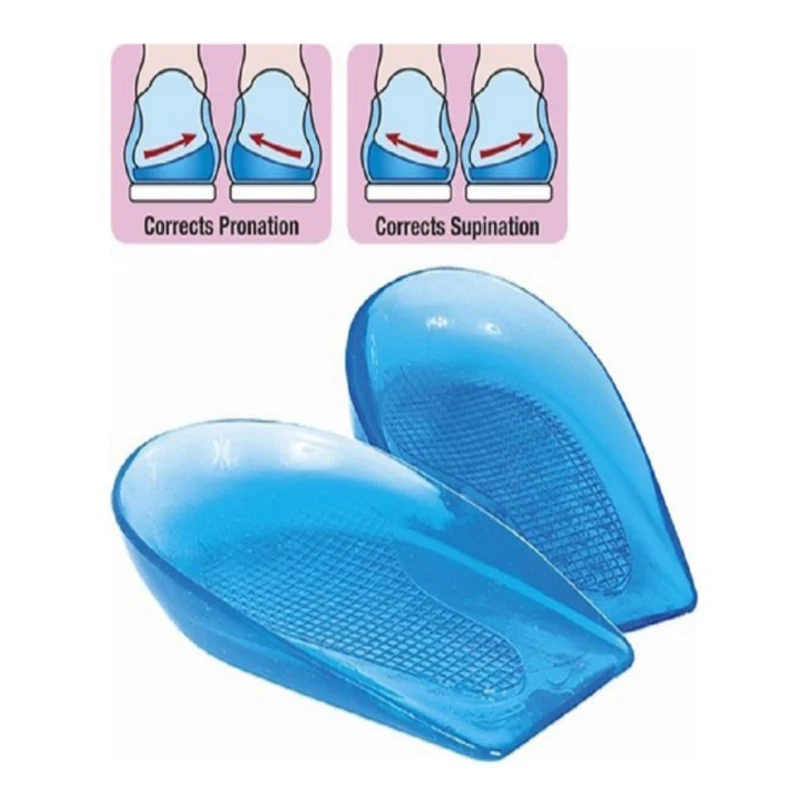 blessfun new Feet Care Calcaneal Spur Foot Plantar Fasciitis Pain Silicone Gel Heel Insole