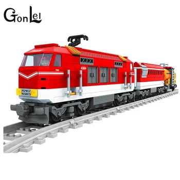 

588pcs City Series Train With Tracks Building Blocks Railroad Conveyance Kids Bricks Toys Compatible With Lepining