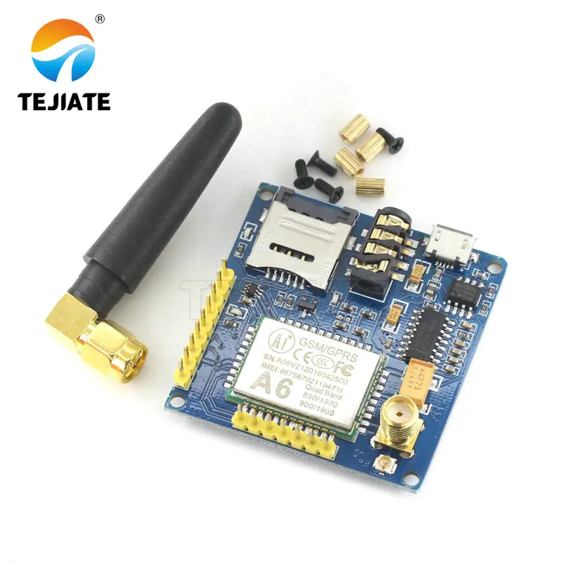 

A6 GPRS Pro Serial GPRS GSM Module Core DIY Development Board TTL RS232 With Antenna GPRS Wireless Module Data Replace SIM900