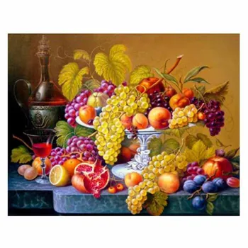 

Fruit Diamond Embroidery Kitchen Wall Decor Rubik's Cube Square Diamond Painting Crystal Mosaic Picture of Rhinestone