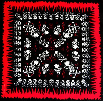 

Free Shipping 2018 New 55CM*55CM 100% Cotton Men/Women Skull Paisley Bandanas