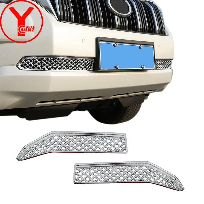 Передняя и нижняя решетка из АБС пластика для toyota land cruiser prado 150 2018 2019