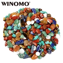 WINOMO 1 сумка Кристальный Кварц желтый Агат тигры глаз бирюзовый Красный Агат Авантюрин лазурит для художественных проектов