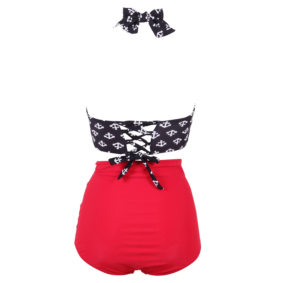 Preise Biseafairy Hohe Taille Badeanzug Plus Size Bademode Frauen Vintage Bikini Badeanzug 2019 Retro Bikini Set Große Größe Badeanzug