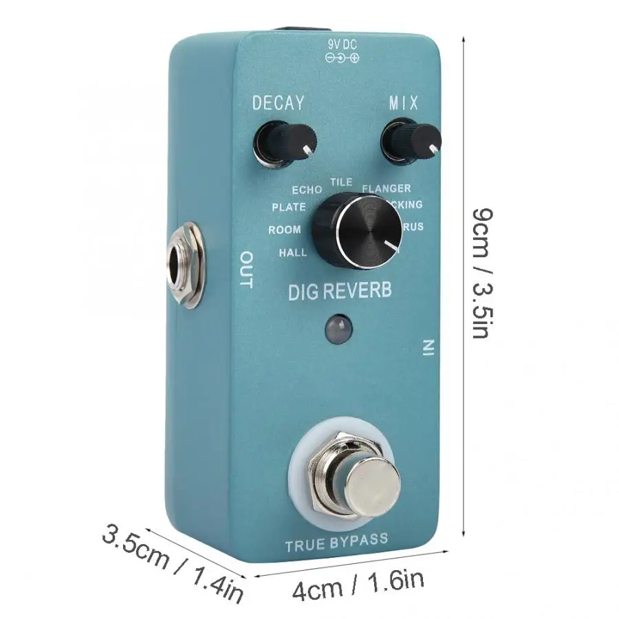 

9 Reverb Types Digital Reverb Guitar Effect Pedal Guitar Parts Accessory