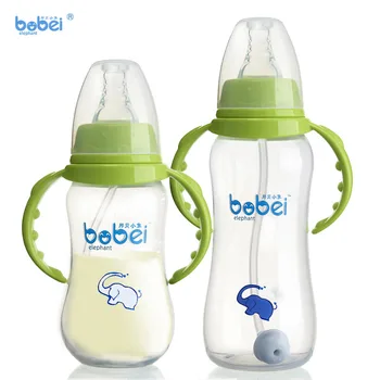 

180/300ml standard mouth baby kids children feeding milk water bottle temperature sensing cartoon color change design handle