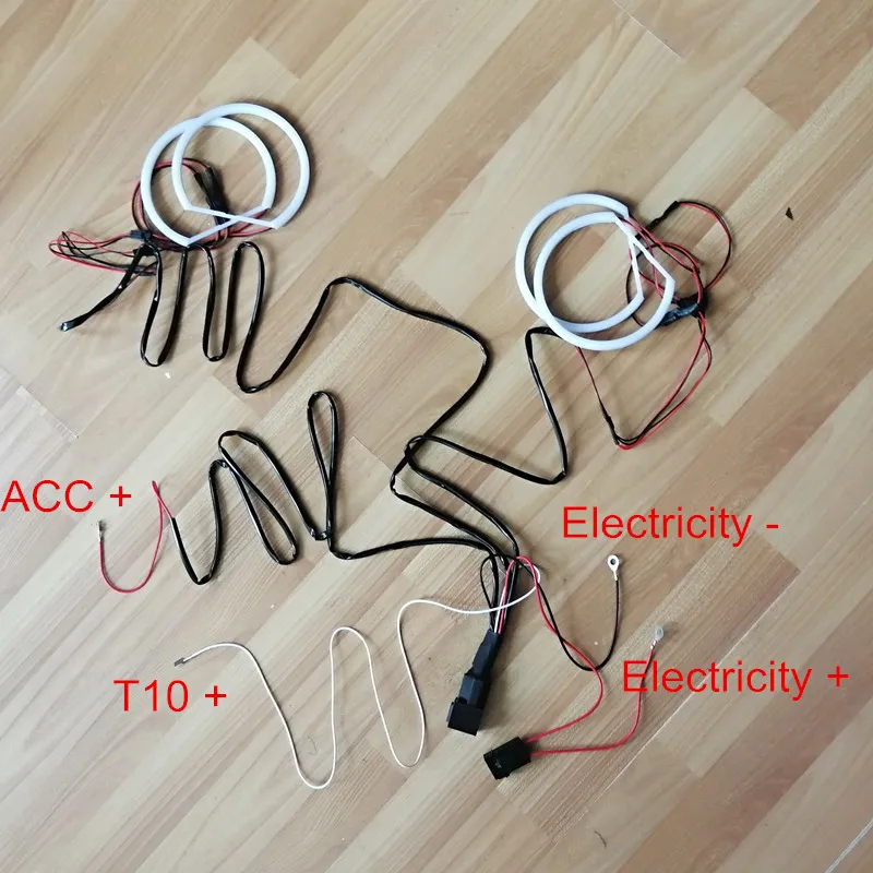 Ультра яркий 4*131 мм 3014 SMD СВЕТОДИОДНЫЙ ангельские глазки для BMW E46 E39 E38 E36 проектор светодиодный фары halo Кольцо Комплект Белый для bmw e39 E46