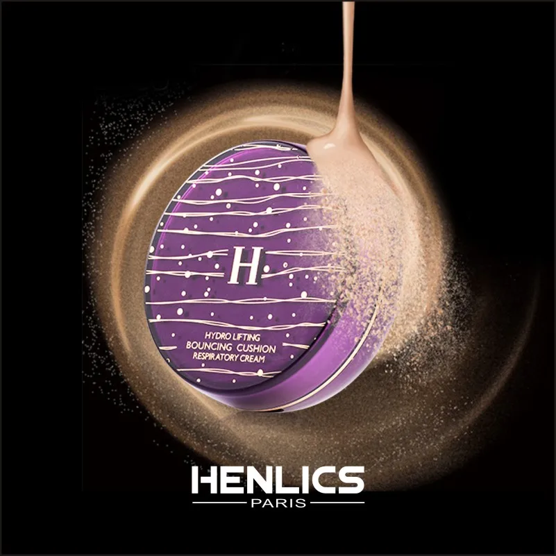 HENLICS Sunscreen Bouncing Cushion BB Cream Concealer Moisturizing Foundation Whitening Face Cosmetics 2 in 1 Makeup Cream Set (5)