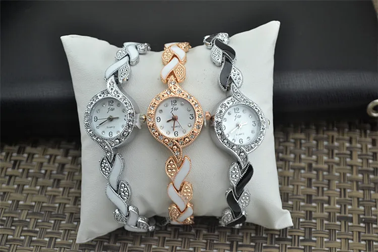Модный бренд JW браслет часы для женщин Роскошные Кристалл платье наручные часы женские модные повседневные кварцевые часы reloj mujer