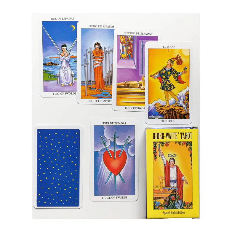

English version rider tarot deck divination fate playing cards board game Spanish divination