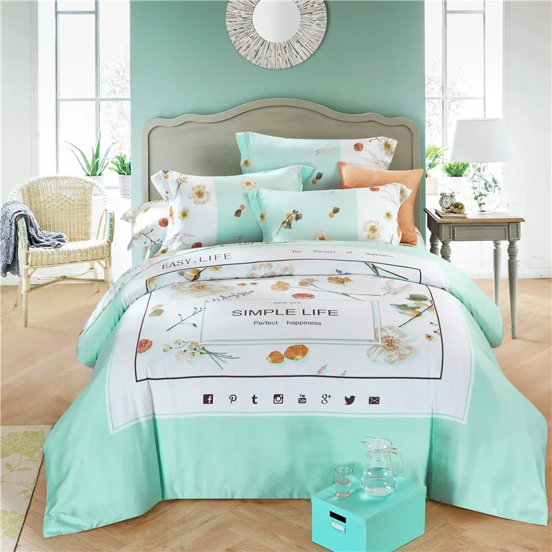 Luxury quality simple life happy home textile 100 natural silk 4pcs