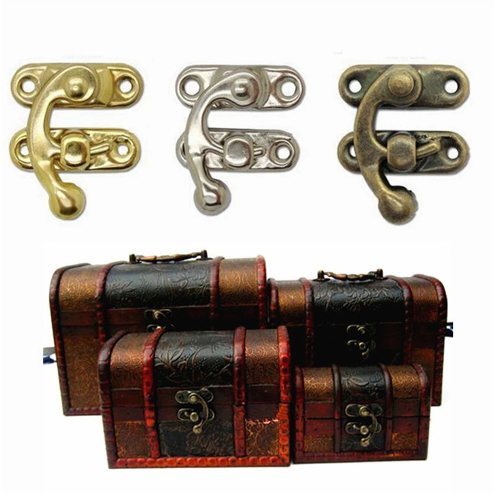 

1PC Swing Lock Swing Bag Clasps Box Latch Closure Chest Hook With Screws for Toolbox Jewelry Box Necklace Case