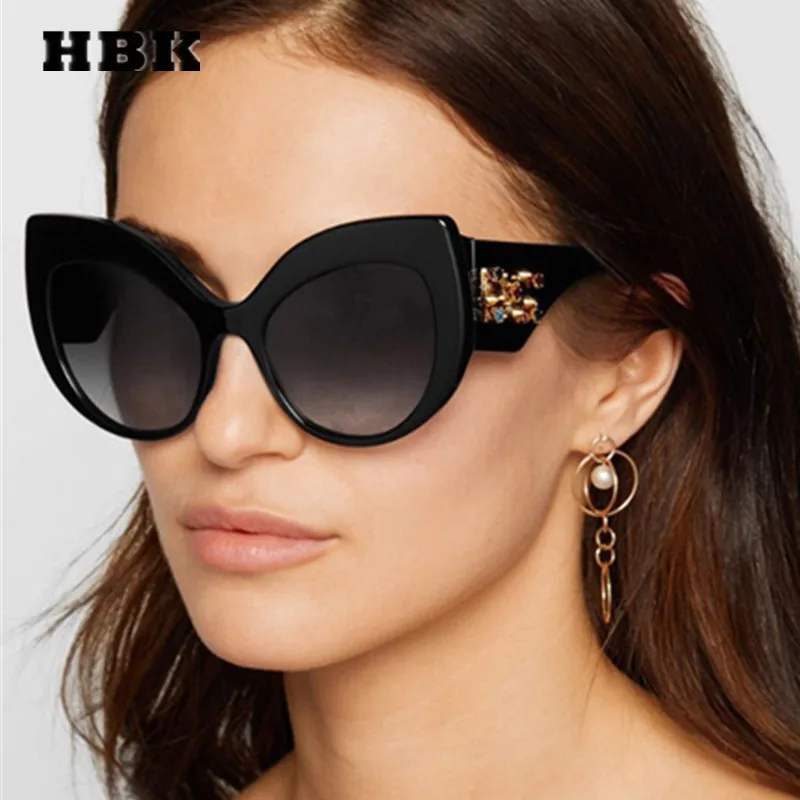 Designer Ojo de Gato Gafas De Sol Polarizadas grande de estilo vintage y retro Grande UV400 para damas mujeres