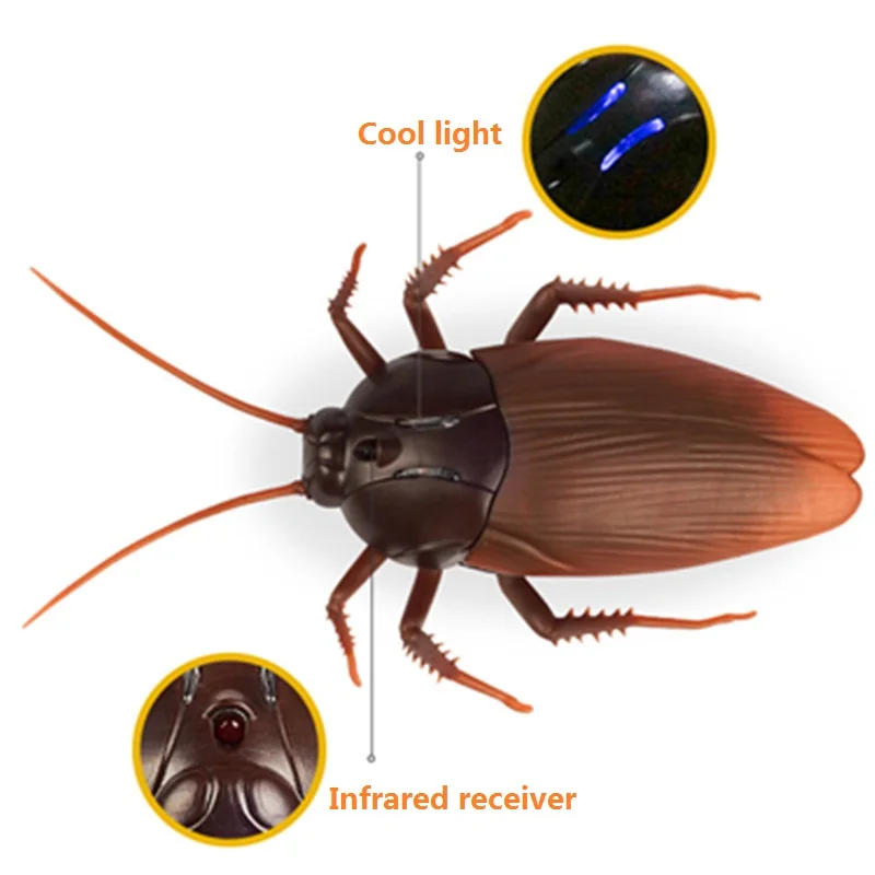 Имитация страшный жуткий инфракрасный таракан на радиоуправлении дистанционное управление таракан со светом best подарки для детей