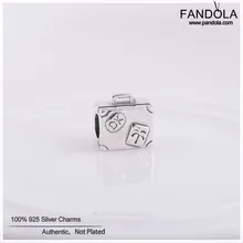 925 пробы серебристый чемодан подвески бусины для Для женщин подходит Браслеты Цепочки и ожерелья с подвесками Серебро 92" сделай сам" для изготовления ювелирных изделий