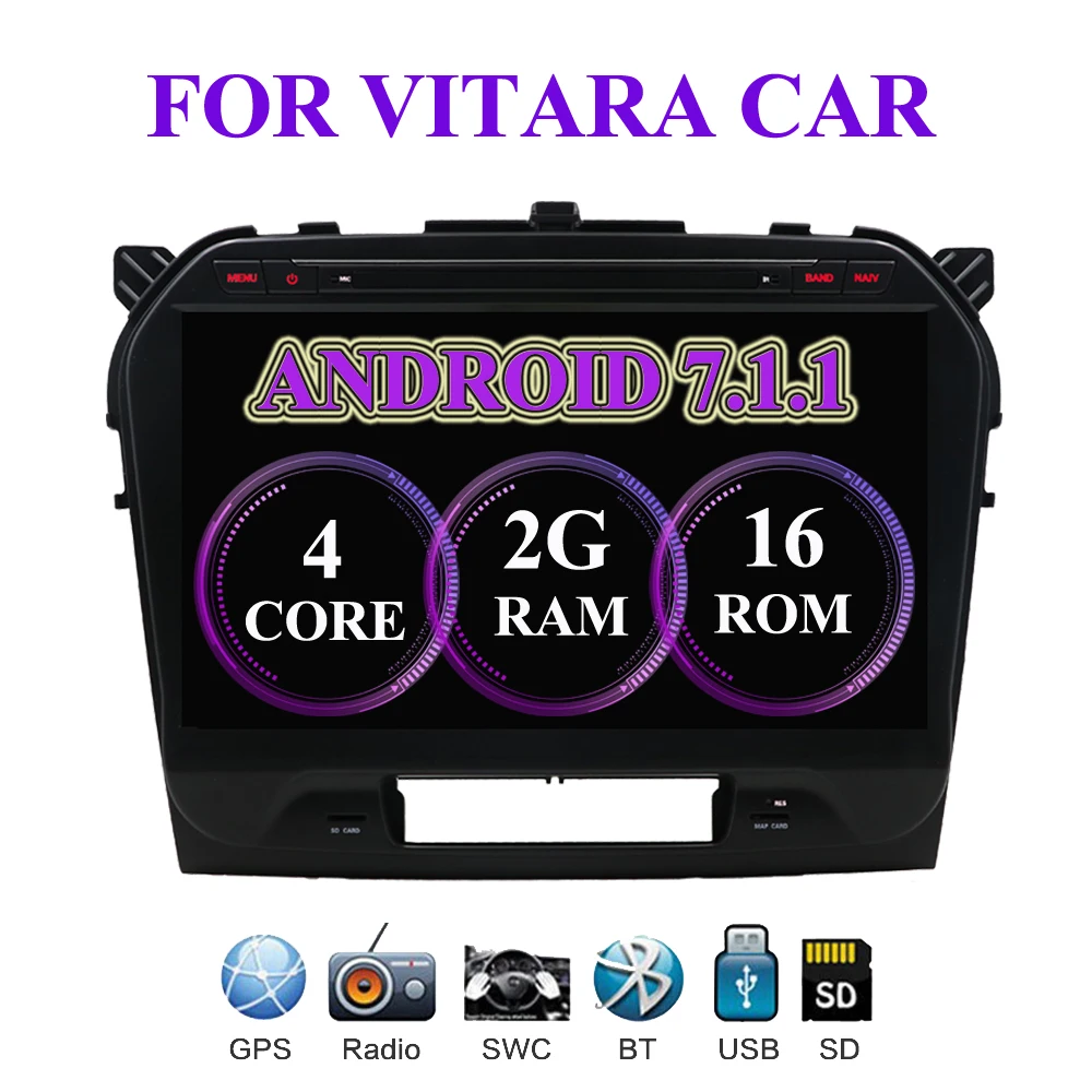 

10.1"Android 7.1 ! Car DVD PC Multimedia DVD Player GPS Navi Stereo Radio Fit SUZUKI GRAND VITARA 2015 2016 2017 2018 3G WIFI BT