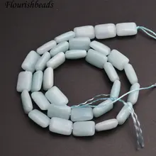 Натуральный чистый цвет Амазонит прямоугольные контейнеры свободные бусины 8x12 мм 10x14 мм Ювелирные изделия