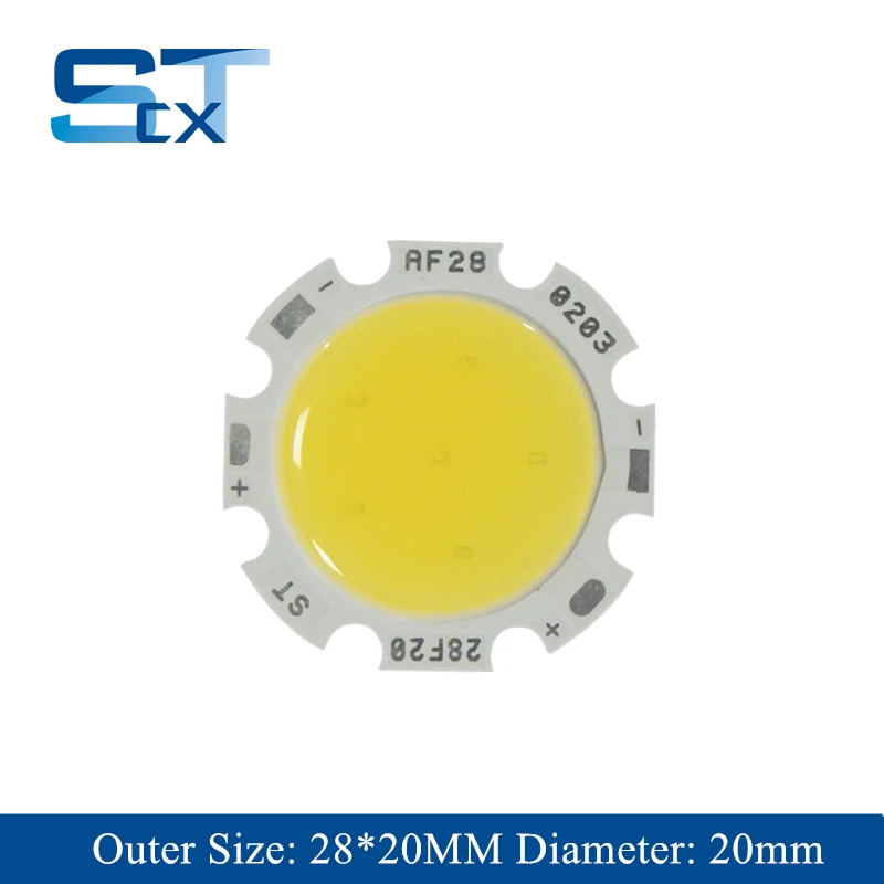

10PCS/Lot COB LED Chip 3W 5W 7W 10W 12W COB LED Chip 20mm COB LED Chip For LED Light Down Light Track Light Spot Light Bulb Lamp