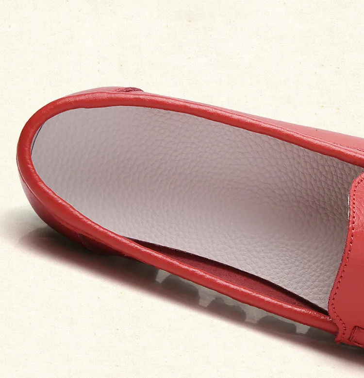 AH 201-2019 Genuine Leather Women Shoes Walking Woman Flats -7