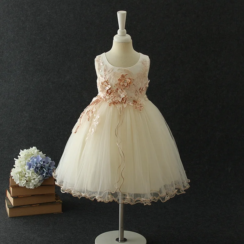 

Yellow Elegant Girl Dress Brithday Angel Appliques Flower Girl Vestido 2019 Girls Clothes of 3 4 6 8 10 12 Year Old RKF184080
