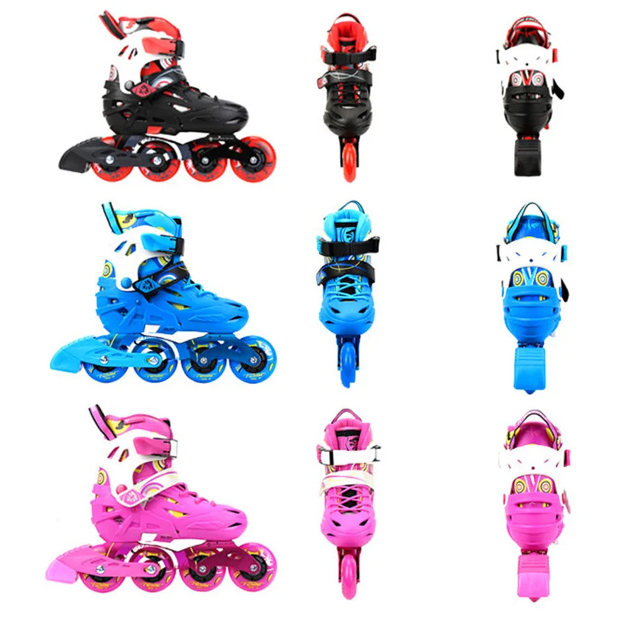 Original Flying Eagle S5S Junior Slalom Inline Skates Child Size Adjustable Roller Skating Shoes Kids Free Skating