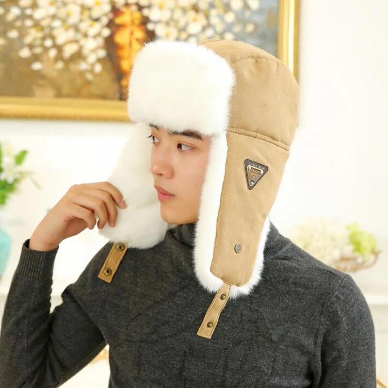 Зимняя шапка бомбер унисекс однотонная|bomber hat|bomber hats menrussian fur hat |