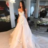 Encantador vestidos de novia champán con apliques de marfil una línea del hombro de corsé de encaje 2022 casado novia vestidos ► Foto 1/6