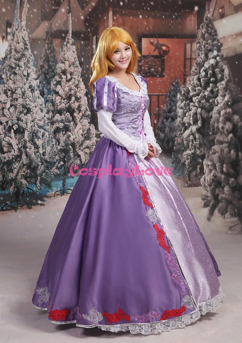 CosplayLove Custom Made Tangled Rapunzel Princess Purple Dress Cosplay Costume For Halloween Christmas Party  (7)