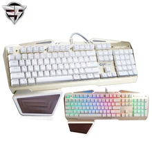 TEAMWOLF VODRAY Mechanical Keyboard 104 MX black blue red switches Backlight Metal Panels Gaming Keyboard For Laptop PC office