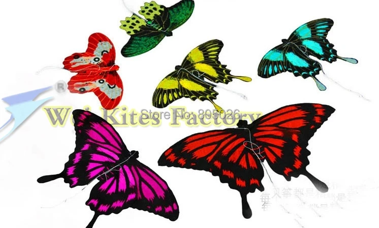 

free shipping high quality mini handmade butterfly kite with handle line easy flying higher outdoor toys flying pocket kite wei