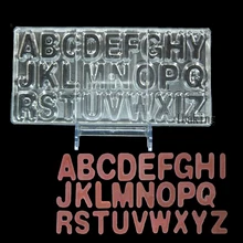 3D PC 26 Английских Букв Алфавита форма для шоколада из поликарбоната конфеты формы для желе, пудинга/Молда де шоколада