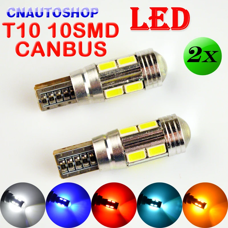 2 x W5W 10SMD CANBUS T10 5630 SMD 194 LED Car Bulbs Error Free