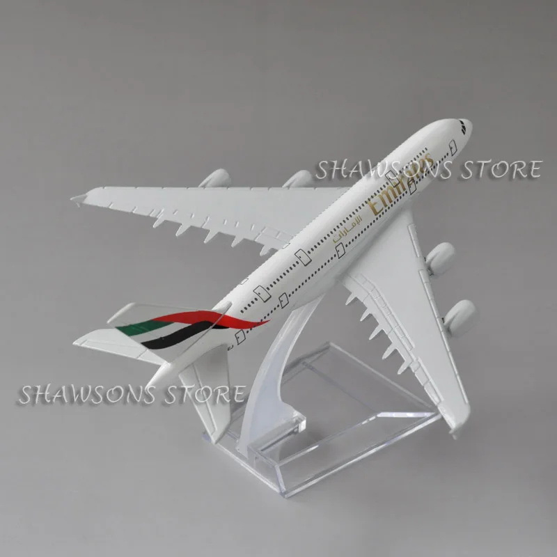 Литая металлическая 1:520 игрушка в виде самолета Airbus A380 Emirates Airliner 15,5 см миниатюрная копия