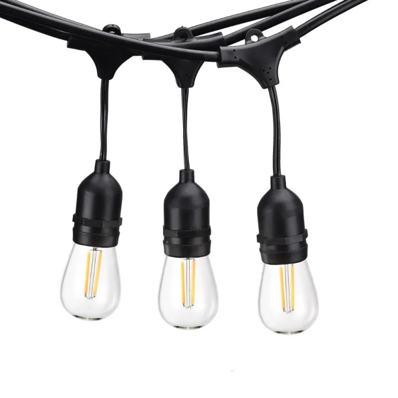 Us 73 0 2018 New 16pcs 2w S14 Led Bulb Included Edison Outdoor String Lights Plastic Globe Dhl Free In