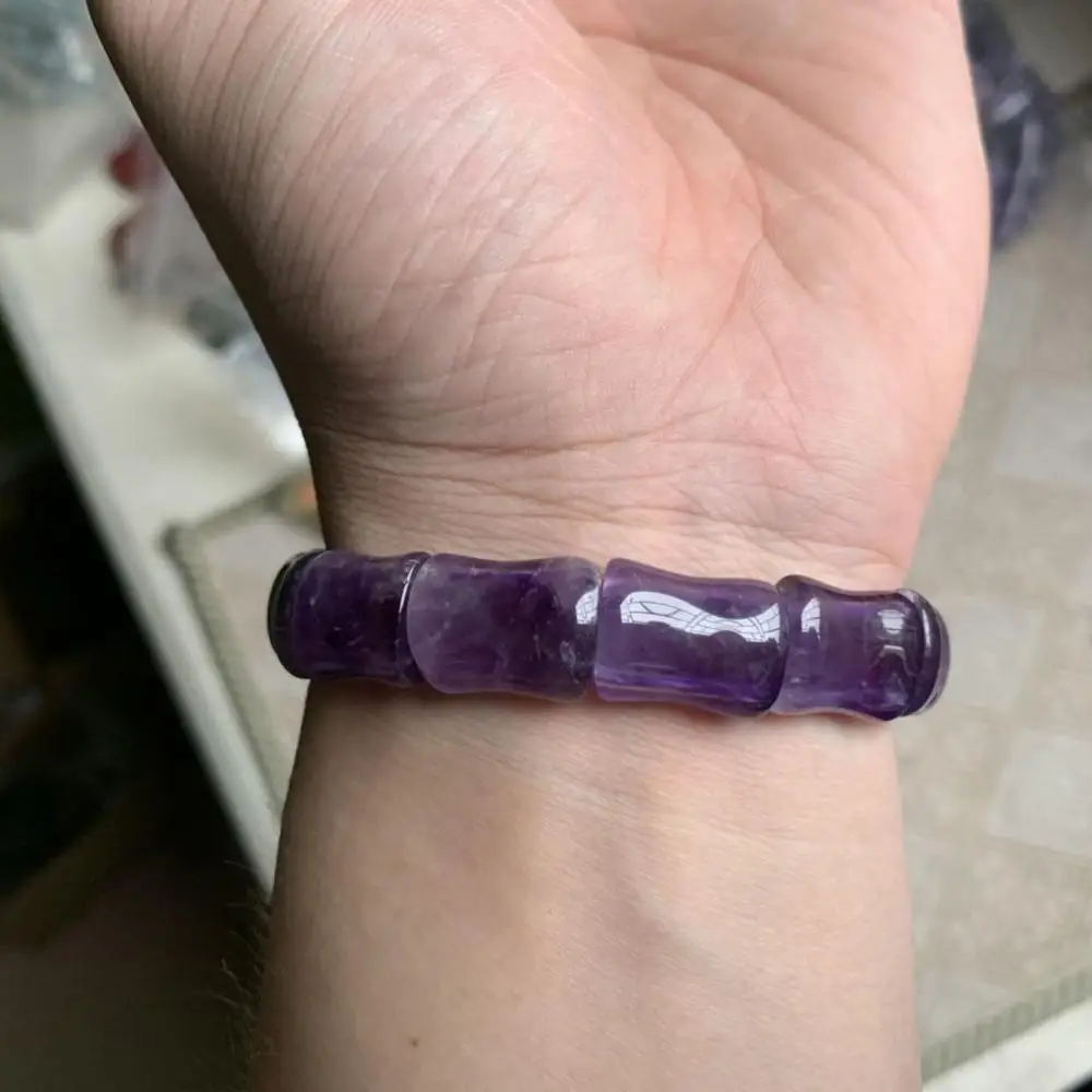 Натуральный камень аметист бусины браслет натуральный камень ювелирные изделия браслет для женщин для подарка оптом