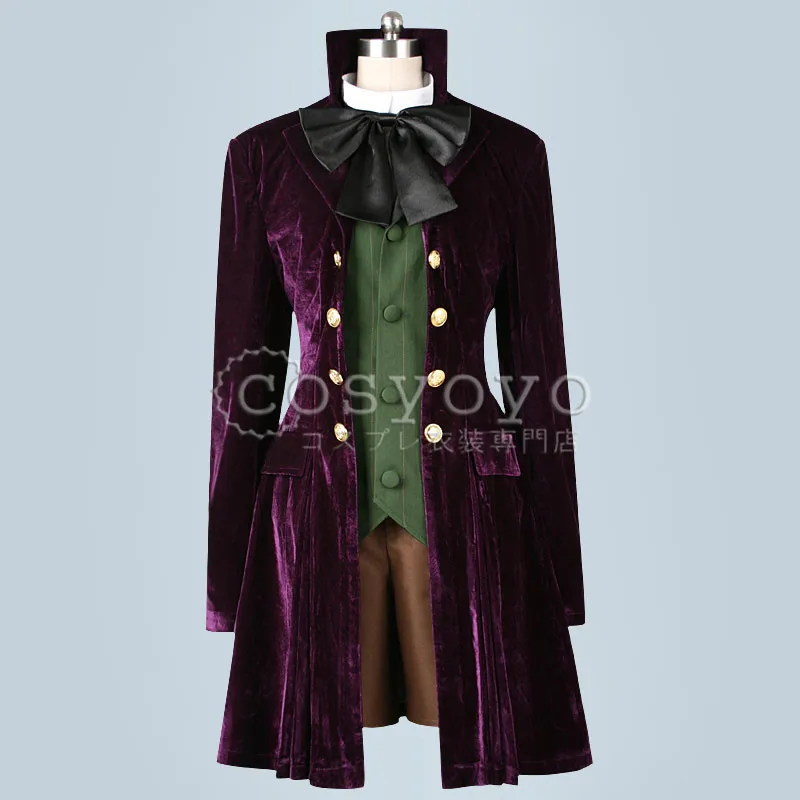 Black Butler Purple outfit Uniform cloak Alois Trancy Cosplay Costume Full Set