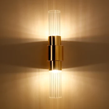 

Modern wall lamp for Bedroom dinner Wall Light Indoor Living Room Fixtures gold glass led G9 hotel barthroom luxury Lighting