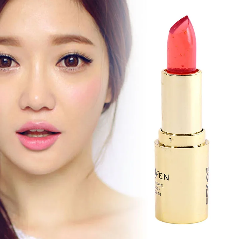 

2016 Fashion Chic Lip Stick Pink Magic Color-Changing Lock Color Lip Gloss Tint Crystal Jelly Moisturizing Lipstick X2
