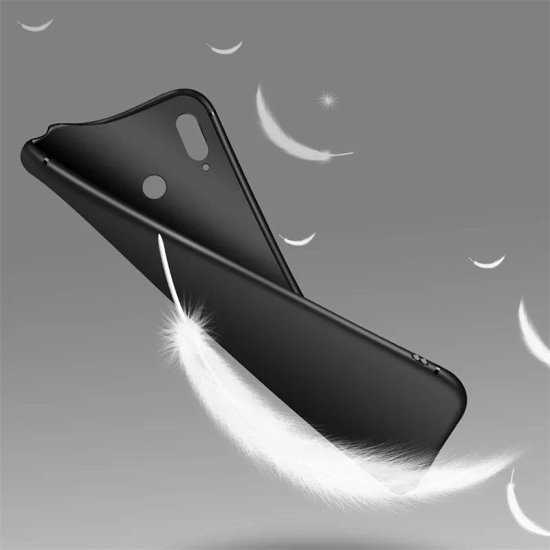 NFH Мягкий матовый ТПУ черный чехол для телефона Huawei mate 20 Lite P20 Pro P smart On Honor 8 8X Max 9 10 Y5
