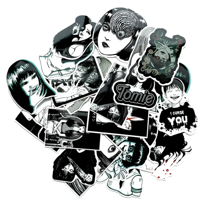 Hot 21pcs Anime Cartoon Funny Horror Graffiti Sticker Notebook Dead Fly Suitcase Motorcycle Blue Waterproof Easy To Tear Sticker